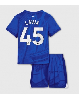 Billige Fotballdrakt Chelsea Romeo Lavia #45 Replika Hjemmedraktsett Barn 2025-26 Kortermet (med bukser)